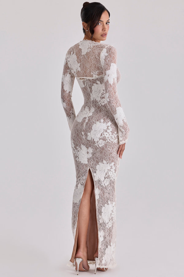 Corset Lace Maxi Dress Sculpting – Lucienne - Hadassha