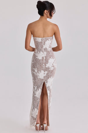 Corset Lace Maxi Dress Sculpting – Lucienne - Hadassha