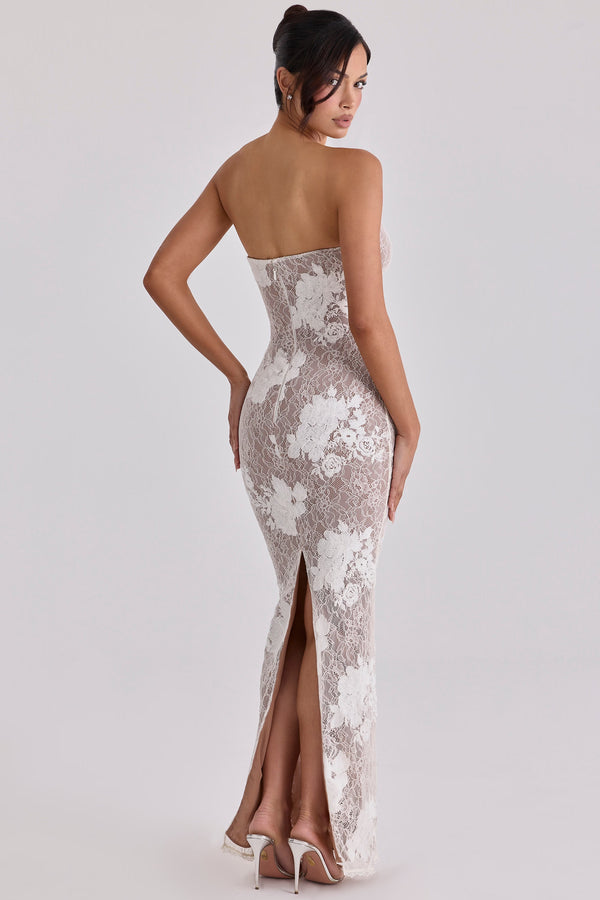 Corset Lace Maxi Dress Sculpting – Lucienne - Hadassha