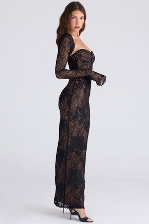 Corset Lace Maxi Dress Sculpting – Lucienne - Hadassha