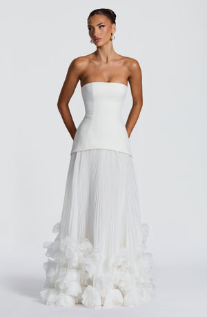 Corset Strapless Maxi Dress – Calla - Ivory - Hadassha