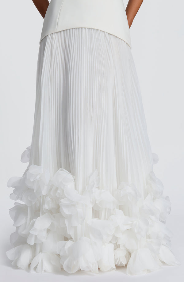 Corset Strapless Maxi Dress – Calla - Ivory - Hadassha