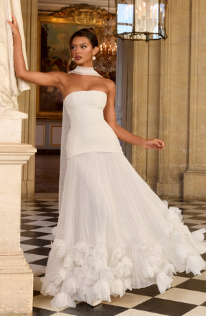 Corset Strapless Maxi Dress – Calla - Ivory - Hadassha