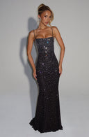 Crystal Strapless Maxi Gown – Aveline - Hadassha