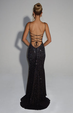 Crystal Strapless Maxi Gown – Aveline - Hadassha