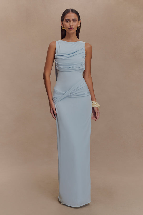 Draped Bodycon Midi Dress – Isolde - Hadassha