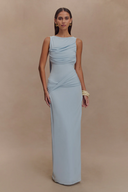 Draped Bodycon Midi Dress – Isolde - Hadassha