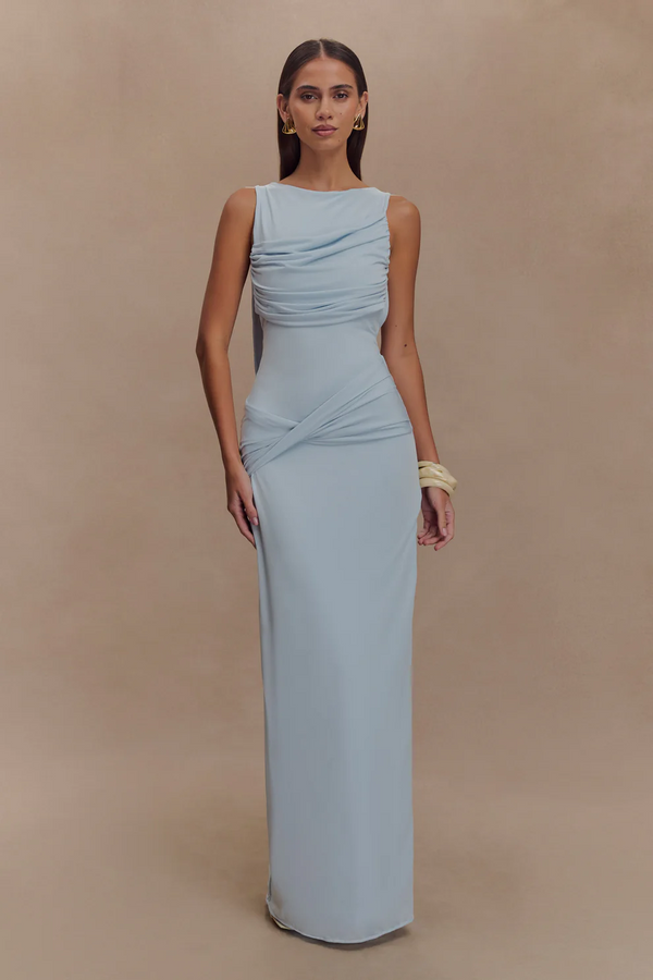 Draped Bodycon Midi Dress – Isolde - Hadassha