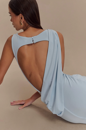 Draped Bodycon Midi Dress – Isolde - Hadassha