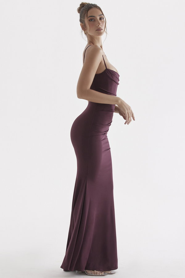 Draped Maxi Dress Bust-Lifting – Thalia - Hadassha
