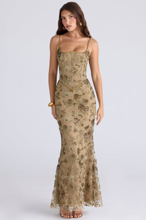 Embellished Corset Maxi Dress Tulle – Nerida - Hadassha