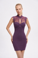 Halter Lace Bodycon Mini Dress – Romilly - Hadassha