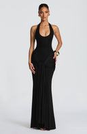Halter Maxi Dress Bodycon Modal Jersey – Elowen - Hadassha