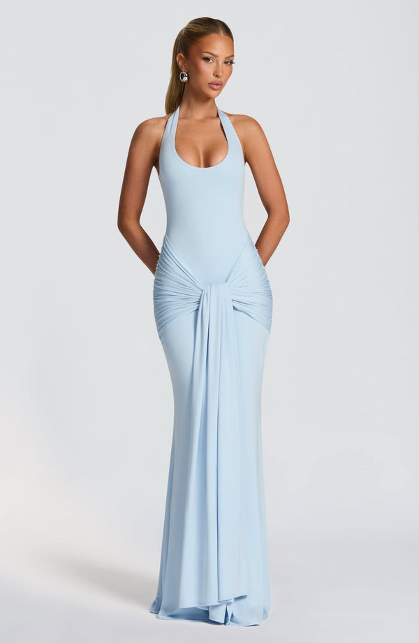 Halter Maxi Dress Bodycon Modal Jersey – Elowen - Hadassha