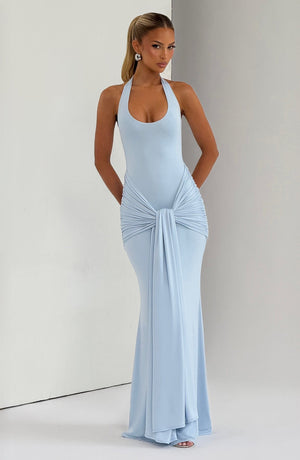 Halter Maxi Dress Bodycon Modal Jersey – Elowen - Hadassha