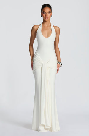Halter Maxi Dress Bodycon Modal Jersey – Elowen - Hadassha