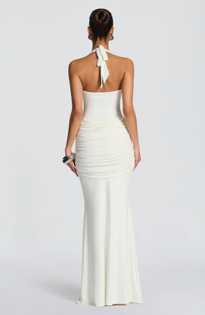 Halter Maxi Dress Bodycon Modal Jersey – Elowen - Hadassha