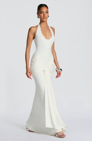 Halter Maxi Dress Bodycon Modal Jersey – Elowen - Hadassha
