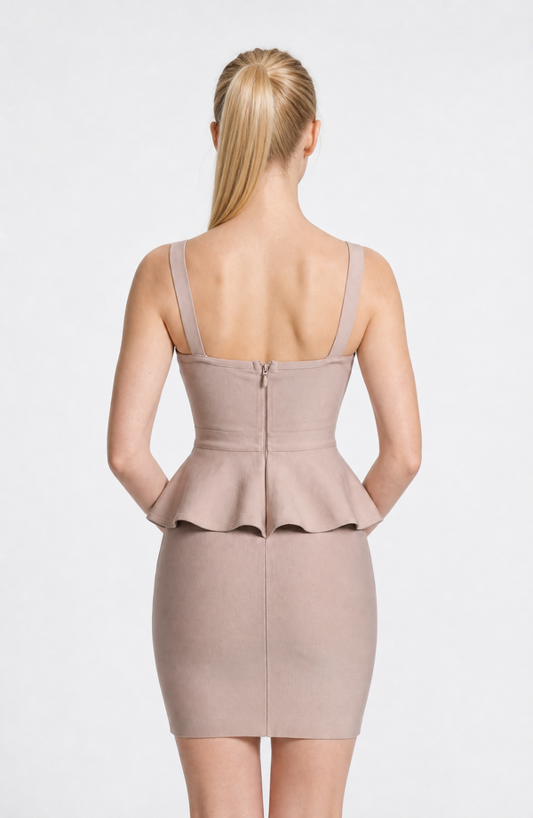 Halter Mini Dress Lace-Up Back – Violette - Hadassha