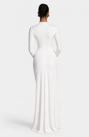 High Neck Draped Mini Dress – Seraphine - Hadassha