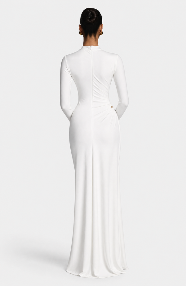 High Neck Draped Mini Dress – Seraphine - Hadassha