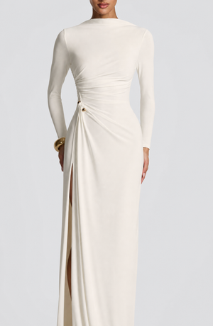 High Neck Draped Mini Dress – Seraphine - Hadassha