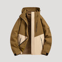 Hooded Breathable Packable Waterproof Jacket - Brown - Hadassha