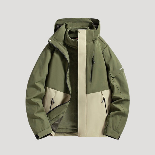Hooded Breathable Packable Waterproof Jacket - Forest Green - Hadassha