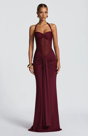 Hourglass Gown Sculpting – Serena - Burgundy - Hadassha