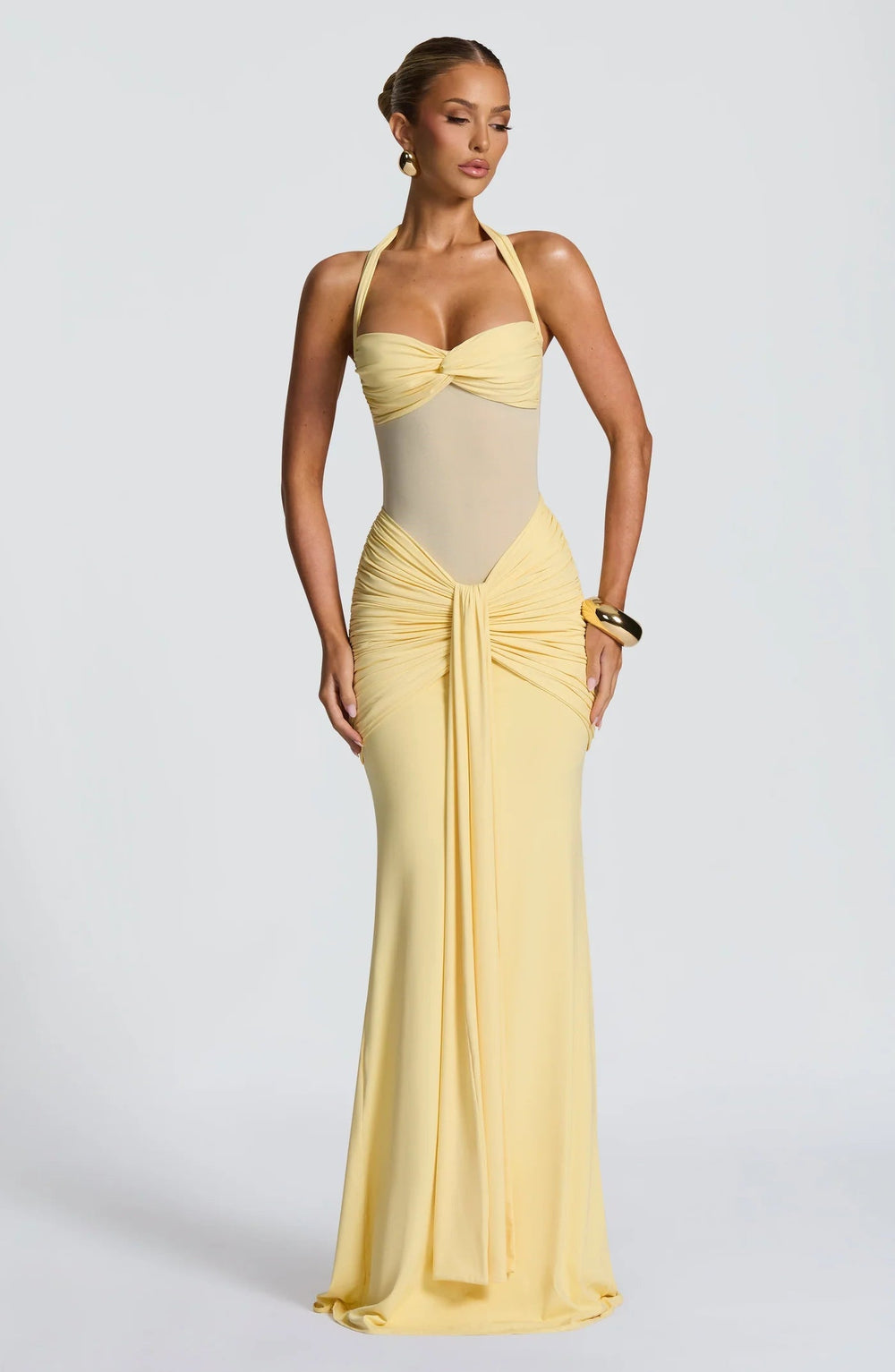 Hourglass Gown Sculpting – Serena - Yellow - Hadassha