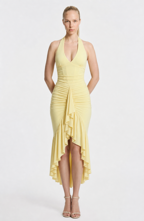 Lace Halter Bodycon Mini Dress – Aveline - Hadassha