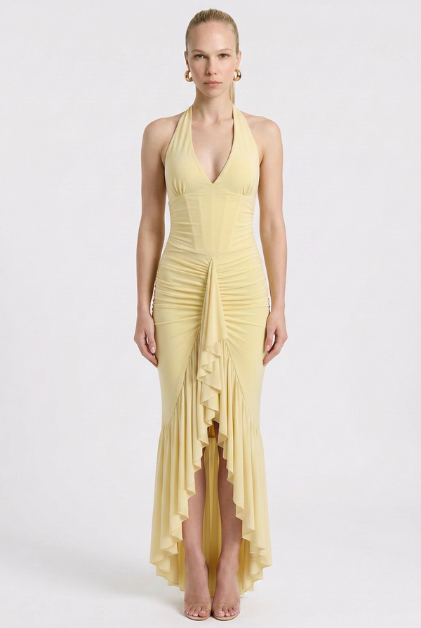 Lace Halter Bodycon Mini Dress – Aveline - Hadassha