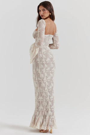 Lace Maxi Dress Structured Bust – Delancey - Hadassha