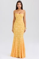 Lace-Up Back Maxi Dress Burnout Lace – Delancey - Hadassha