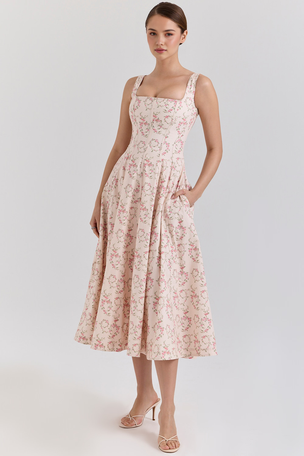 Ladies’ Bustier Midi Dress Shaping – Eleanor - Hadassha