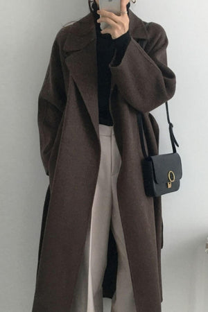 Longline Belted Coat – Geneva - Hadassha