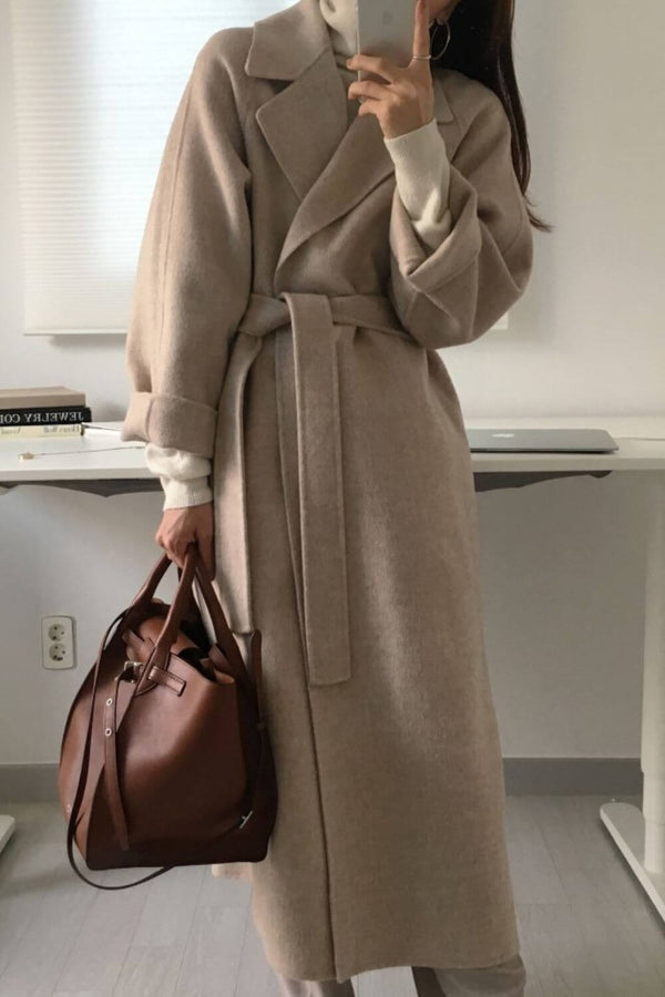Longline Belted Coat – Geneva - Hadassha