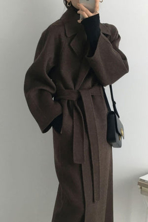 Longline Belted Coat – Geneva - Hadassha