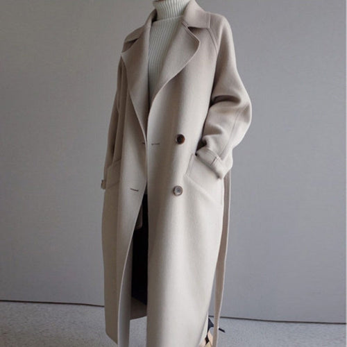 Longline Tailored Wool Coat – Rosalind - Off White - Hadassha
