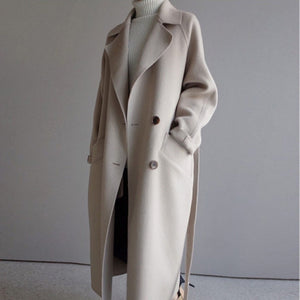 Longline Tailored Wool Coat – Rosalind - Off White - Hadassha