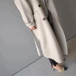 Longline Tailored Wool Coat – Rosalind - Off White - Hadassha