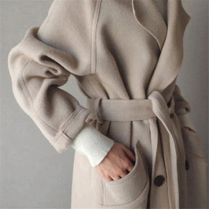 Longline Tailored Wool Coat – Rosalind - Off White - Hadassha