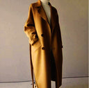 Longline Tailored Wool Coat – Rosalind - Light brown - Hadassha