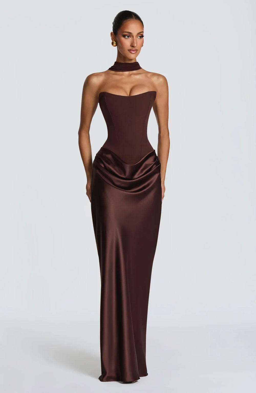 Maxi Dress High Slit Figure-Flattering – Maggie