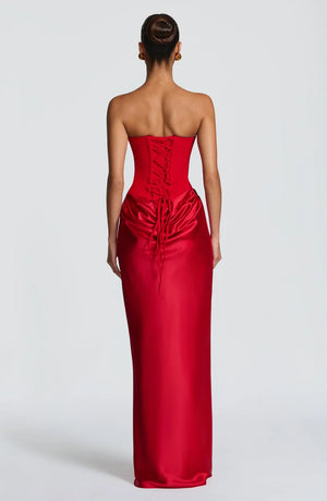 Maxi Dress High Slit Figure-Flattering – Maggie