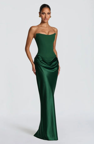 Maxi Dress High Slit Figure-Flattering – Maggie