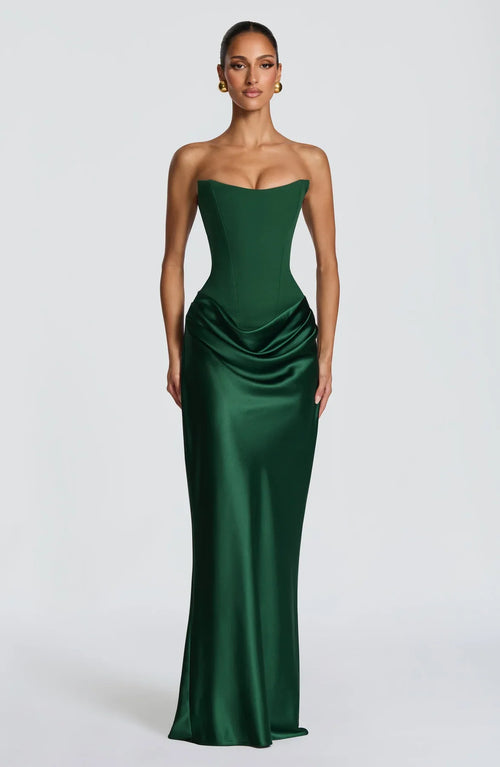 Maxi Dress High Slit Figure-Flattering – Maggie