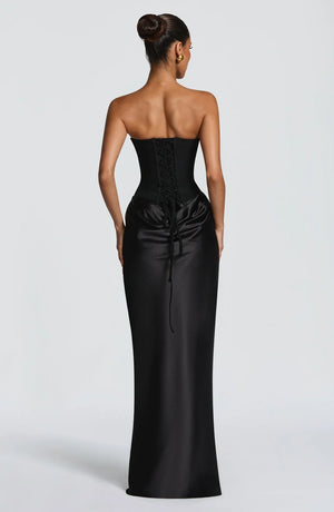 Maxi Dress High Slit Figure-Flattering – Maggie