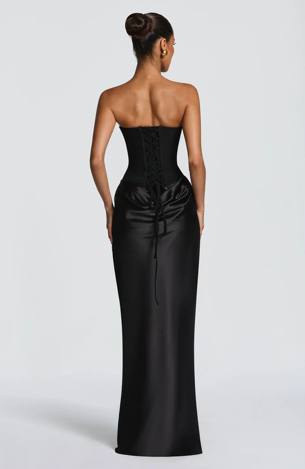 Maxi Dress High Slit Figure-Flattering – Maggie