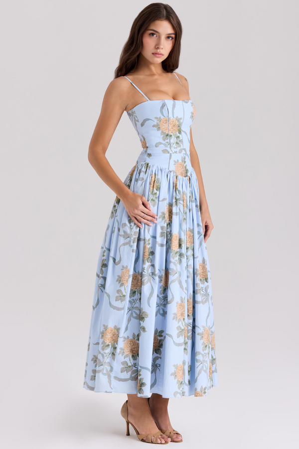 Maxi Dress Shaping Floral Print – Imogen - Hadassha